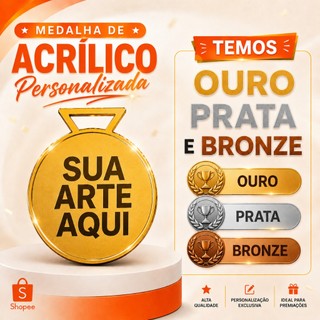 Kit Medalha PERSONALIZADA de acrílico eventos e esportes primeiro segundo terceiro lugar