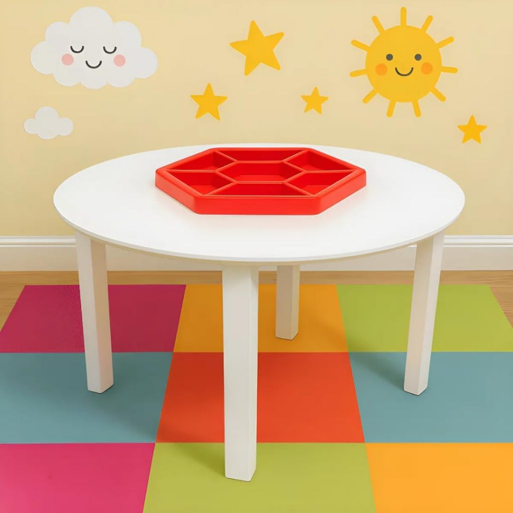 Mesinha Mesa Infantil Didática Educativa com Porta Lápis MDF Atividade