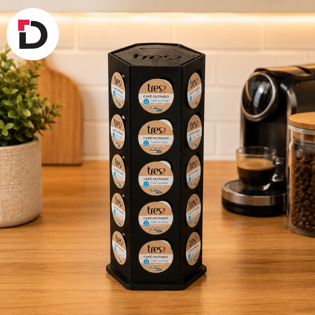 Torre Porta Cápsulas Suporta Até 30 Cápsulas Nespresso Dolce Gusto Café - Cozinha / Organizador casa