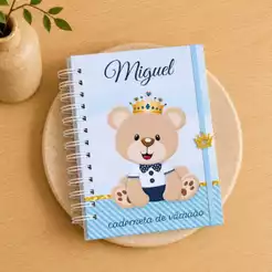 Caderneta de Vacinação Personalizada Infantil - Ursinho Menino