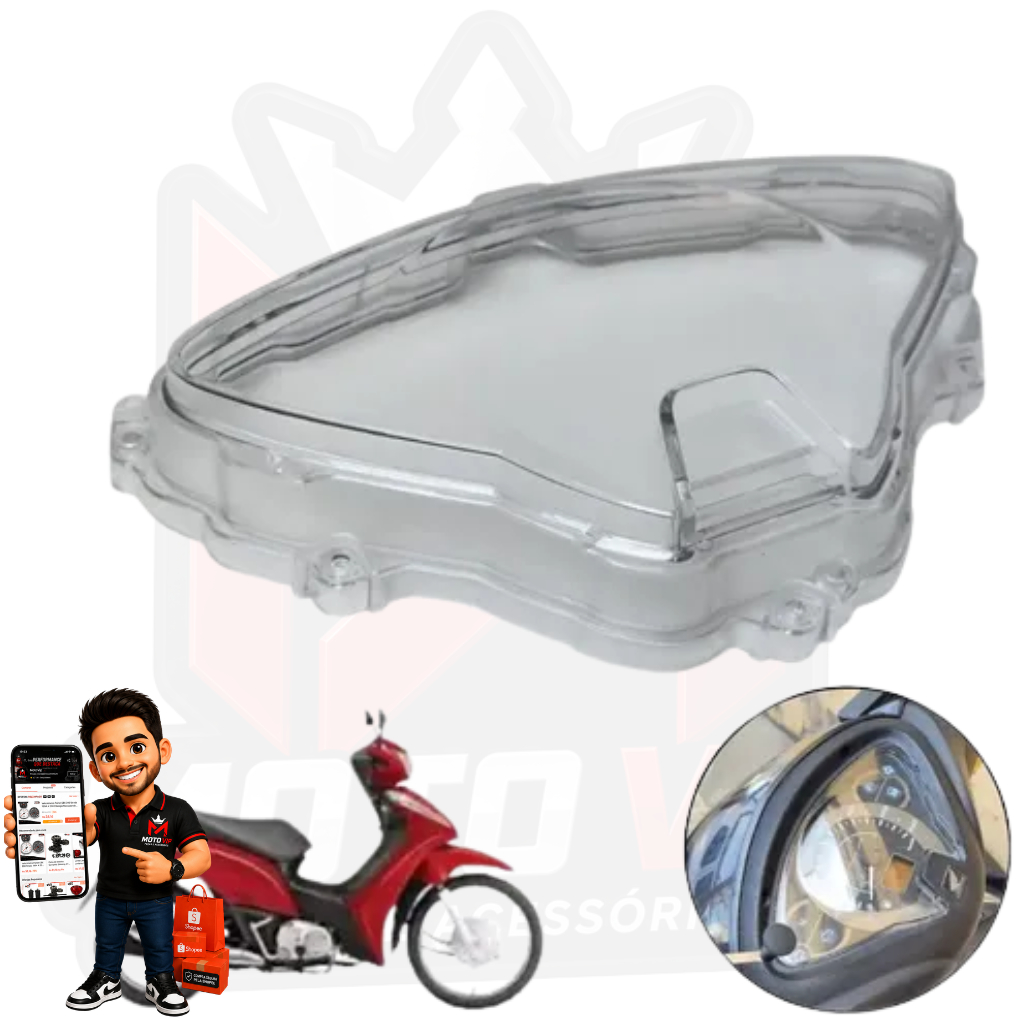 Lente Superior Painel Honda Biz 125 EX 2011 A 2017 Biz 110i Biz 100 Audax ABS Original