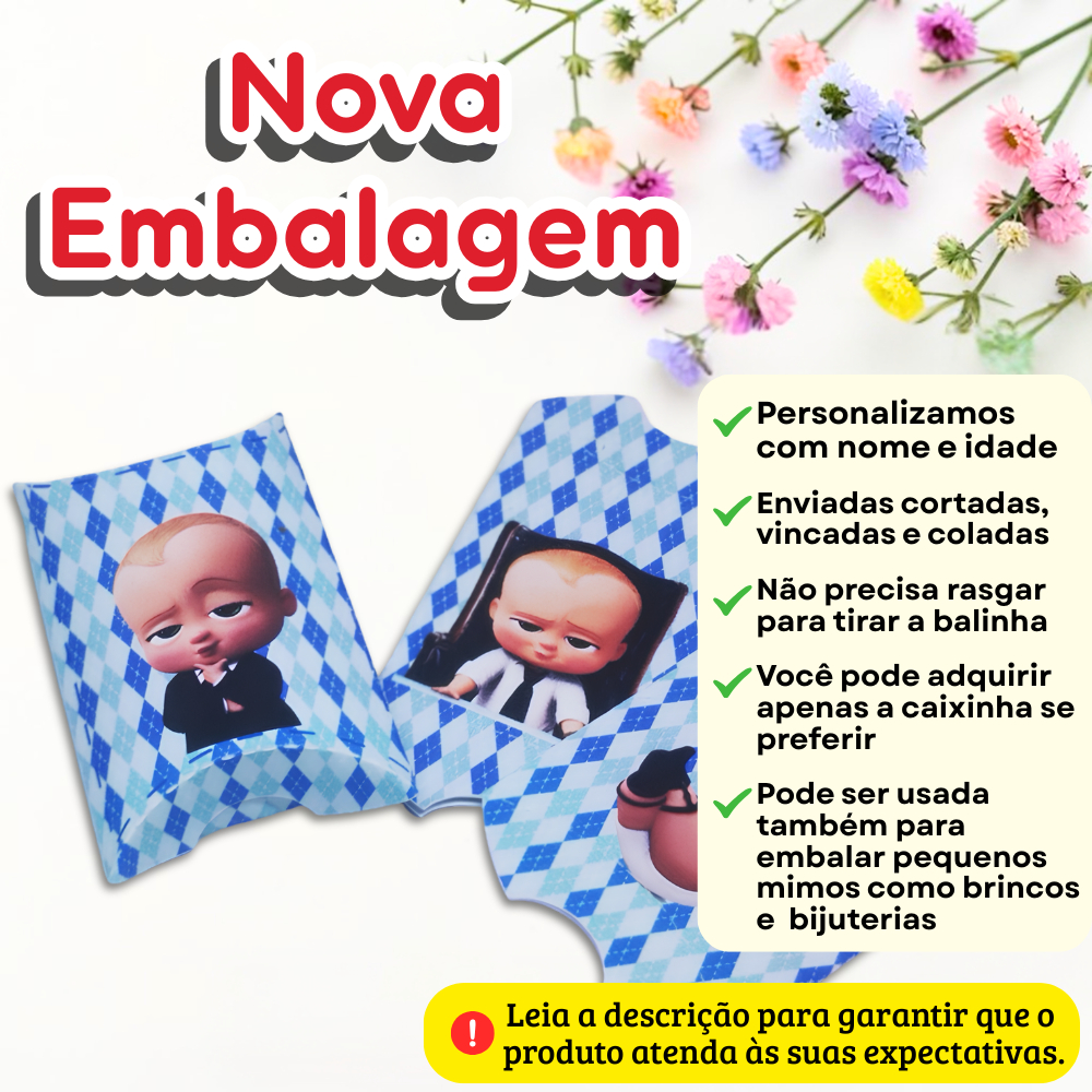 Balinha personalizada Poderoso Chefinho – lembrancinha aniversário, decoração, (com ou sem balas)