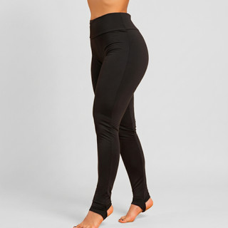 Calça Legging Flanelada Feminina Cintura Alta Detalhe No Pé Não Transparente Estica Confortável