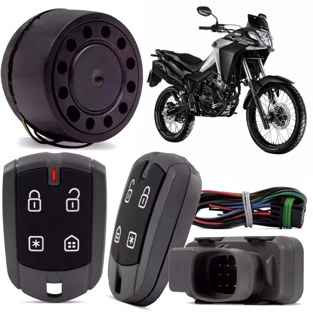 Alarme Pósitron Chicote Dedicado G8 FX350 Moto Sahara 300 com sensor de Presença