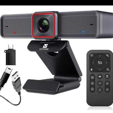 Webcam Para computadores Vitade 4k Com Enquadramento Ai, Zoom De 10x, 30 Fps P