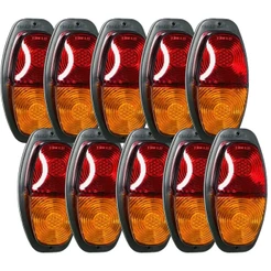 Kit 4 ou 10 Lanternas Canoinhas LED/Halogénio para Carretinha e Carretas em Geral Traseira Universal Alta Resistência