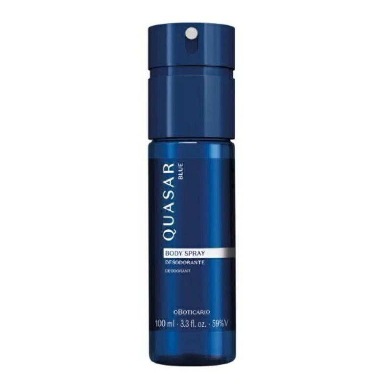 Body Spray Desodorante Quasar Blue O Boticário Masculino 100ml