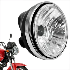 Farol Cromado Completo Yamaha YBR 125 2000 A 2008 Factor 125 2009 A 2016 Fazer 250 Adaptavel
