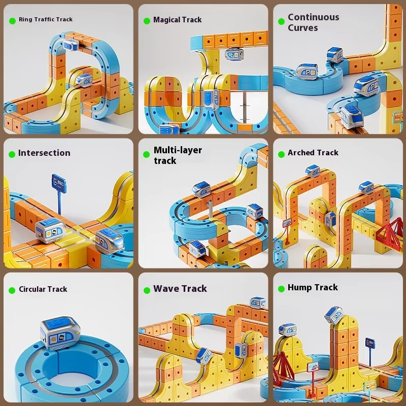 Pista Magnética Blocos Montar Carrinho 3D Antigravidade | Brinquedo STEM Educativo | Presente 3+ — imagem 2 de 2