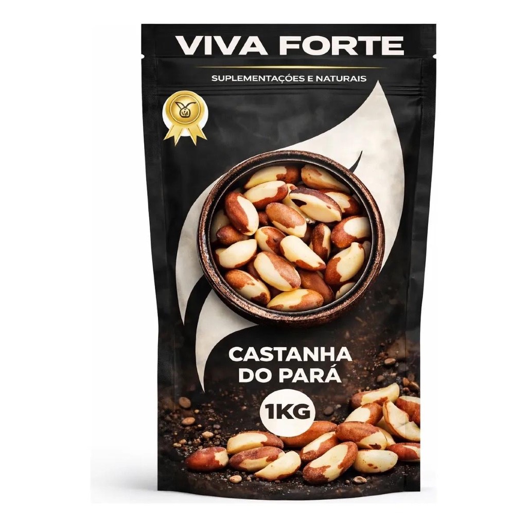 Castanha do Pará inteira premium orgânica 1kg Viva Forte