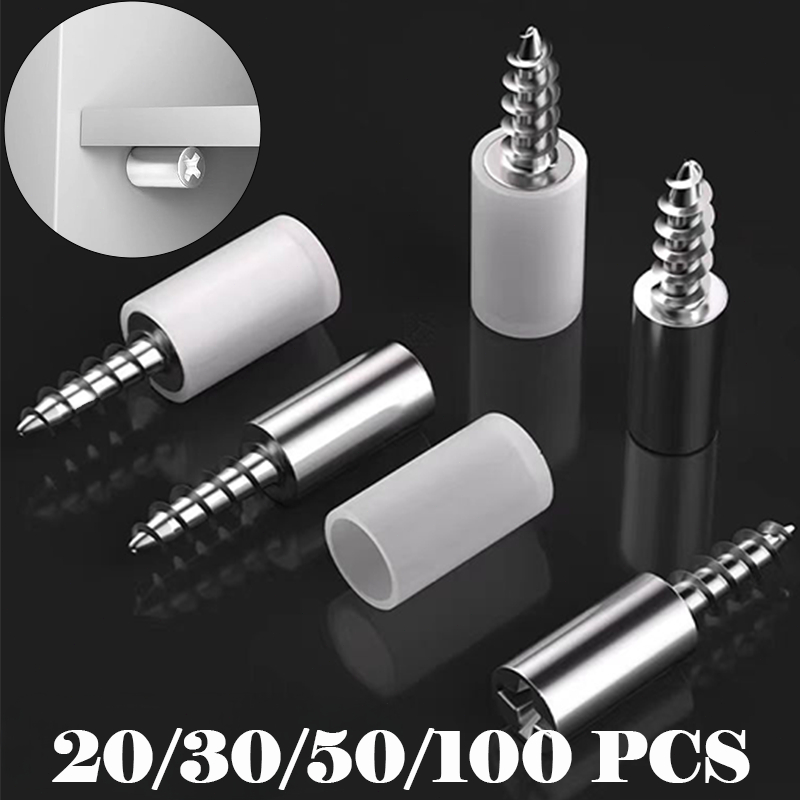 20/30/50/100 Peças Pinos Suportes Para Prateleira Atarrachante – Fixação Forte e Visual Discreto