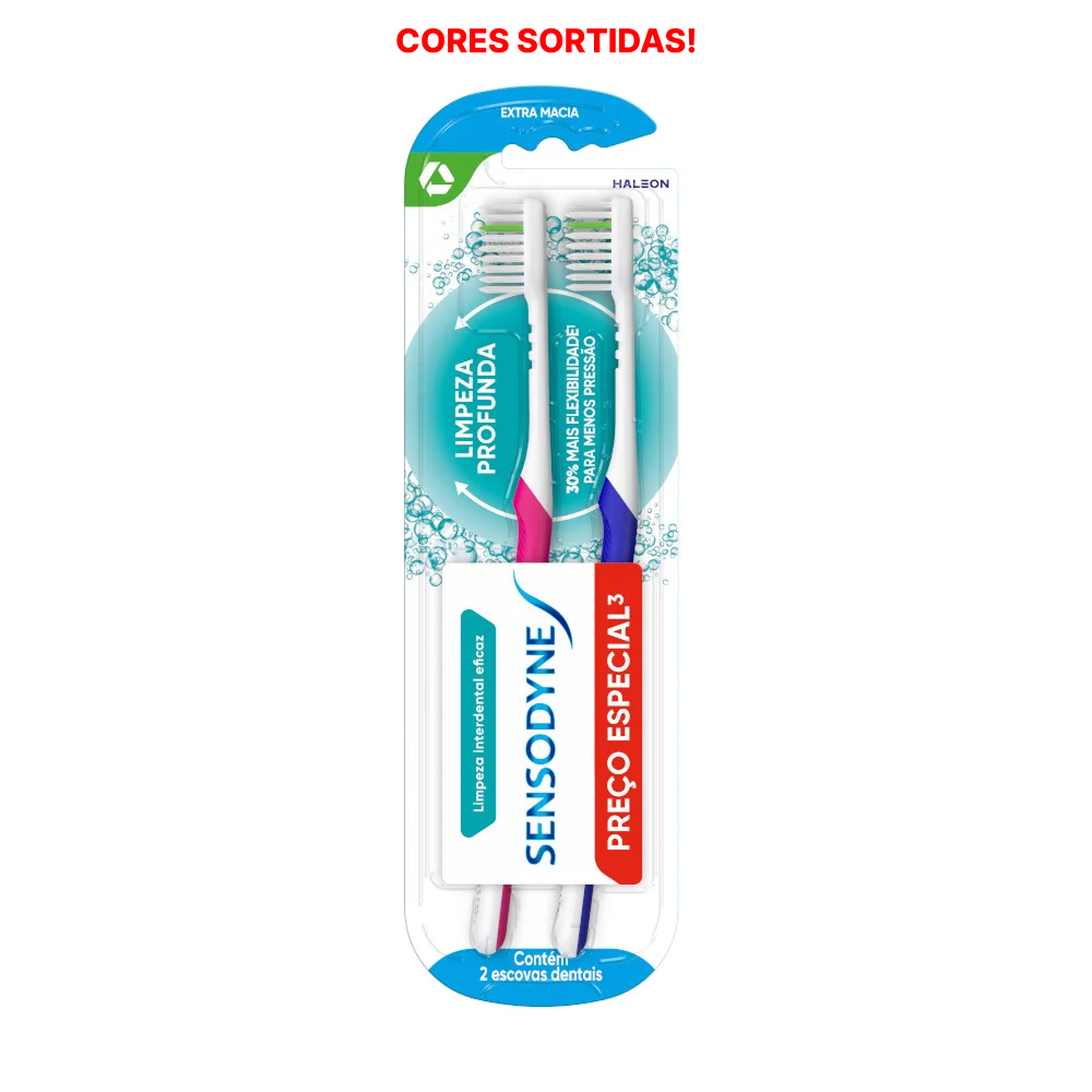 Pack Escova Dental Sensodyne Gentle com 2 Unidades