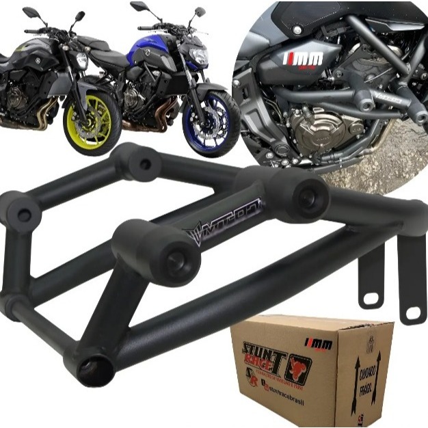 Protetor Mt 07 Stunt Cage Motor E Carenagem Mt 07 Race 2015 2016 2017 2018 2019 2020 2021 2022 2023 2024