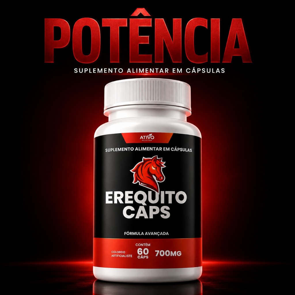 EREQUITO CAPS | Ativo Nutrition - 700mg - 60 Cápsulas - Suplemento Alimentar - Energia, Disposição e Bem-Estar