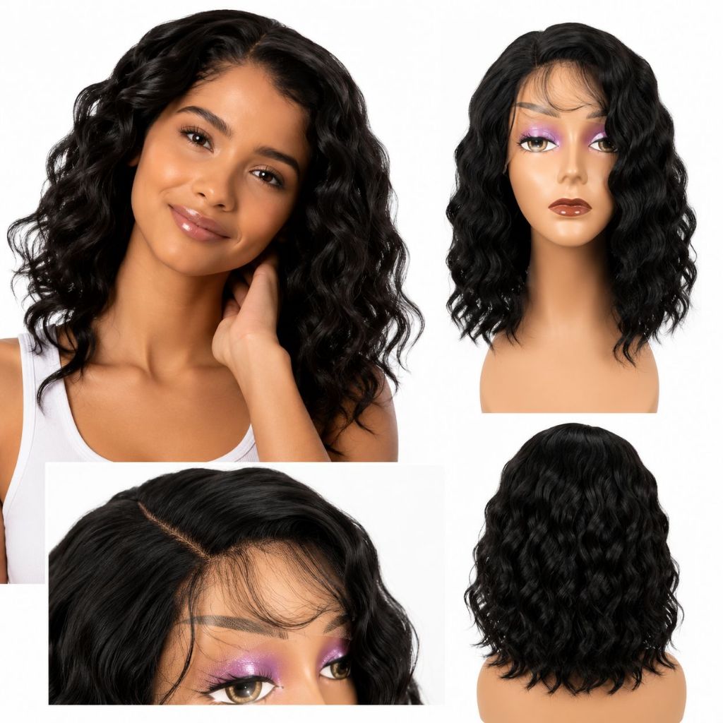 Peruca Lace Fibra Orgânica Aspecto De Cabelo Natural
