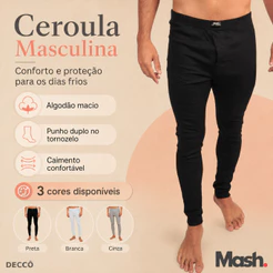 Ceroula Original Modelo Masculina Em Algodao Para o Inverno Mijao Long Jogn Ribana Mash