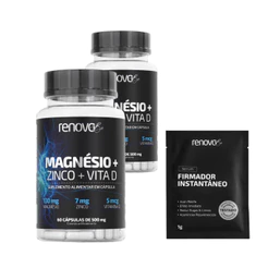 Kit 2 Magnésio + Vita D + Sachês Firmador