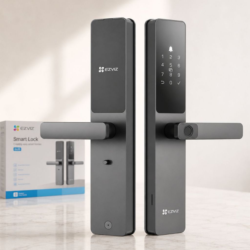 Fechadura Digital Inteligente Ezviz Cartão Senha Dl05 Wi-Fi