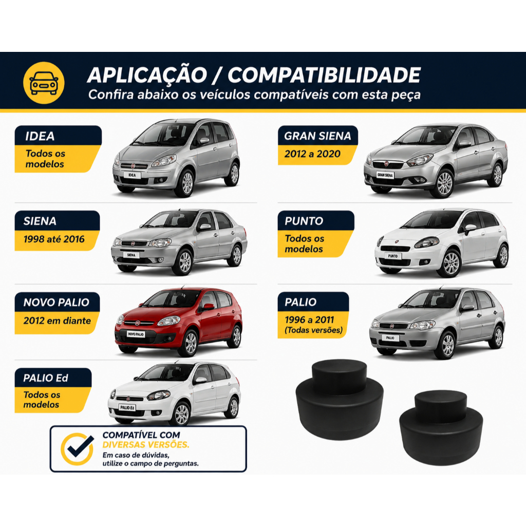 Calço Mola Suspensão Traseira Fiat Idea Todos Gnv 37mm