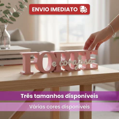 Letreiro Forte e Corajosa Decoração Transforma Ambiente Para Quarto Sala Escritório Consultório