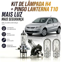 Lâmpada farol BAIXO / ALTO + LANTERNA GOL G5 2008 ATÉ 2012
