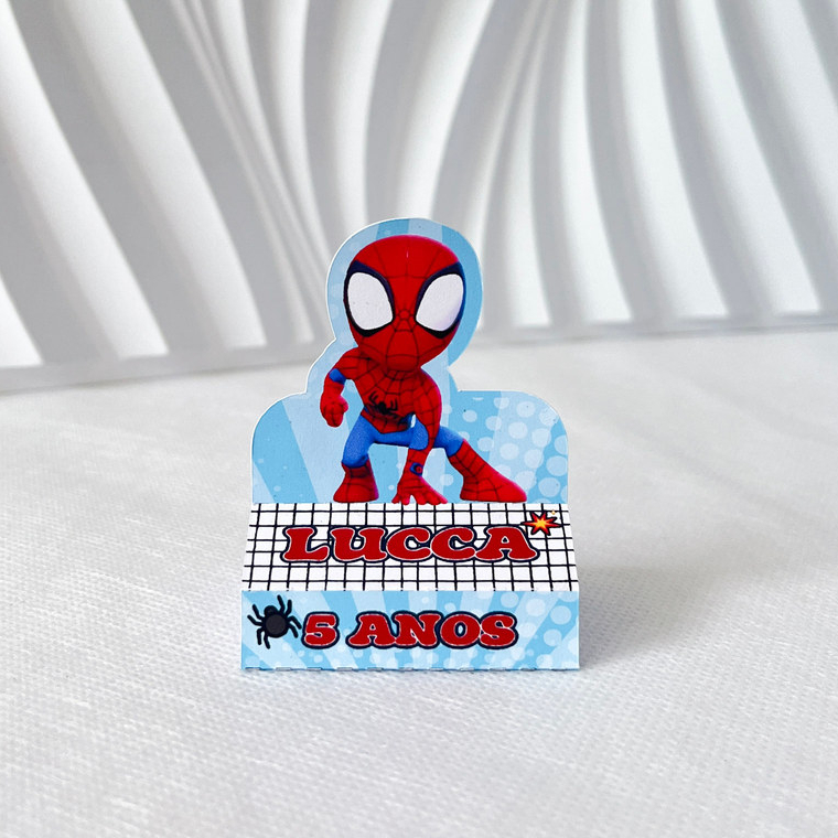 Porta Bis Duplo Personalizado Homem Aranha Cute | Lembrancinha de Festa | Aniversário infantil