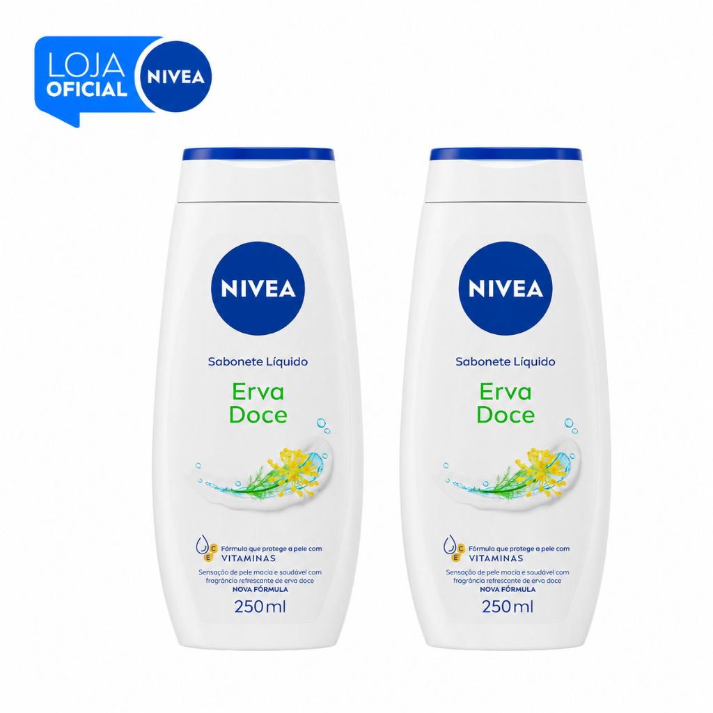 KIT NIVEA Sabonete Líquido Erva Doce 250ml - 2 Unidades