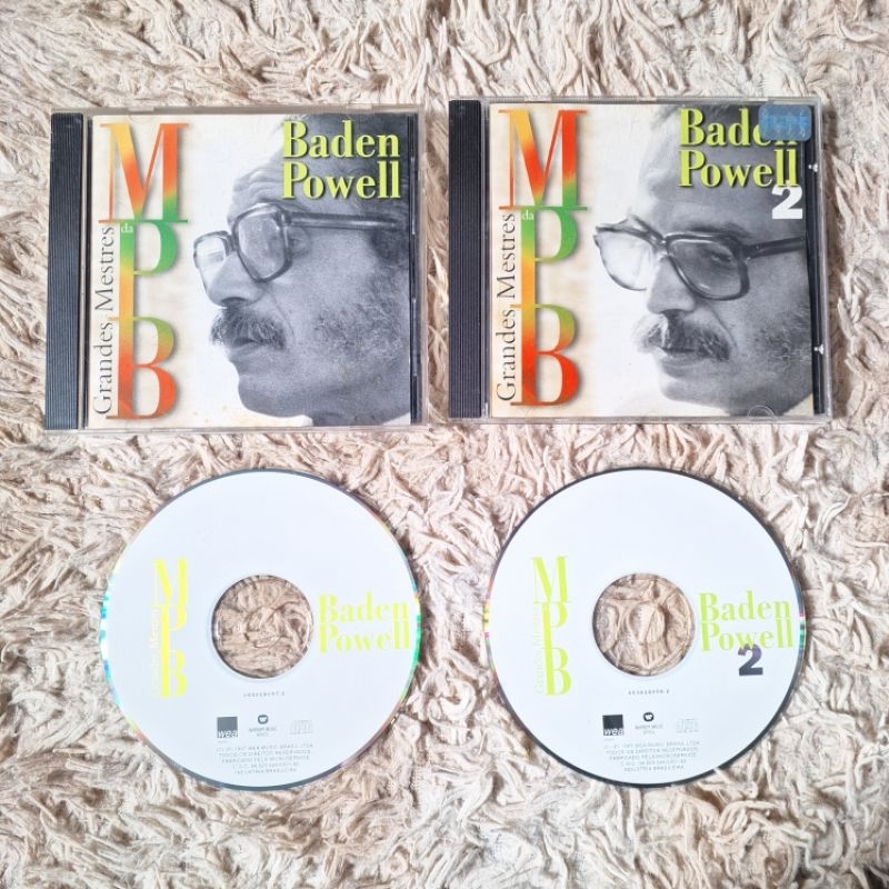 Lote 2 CDs Baden Powell - Grandes Mestres da MPB 1 & 2 (1997)