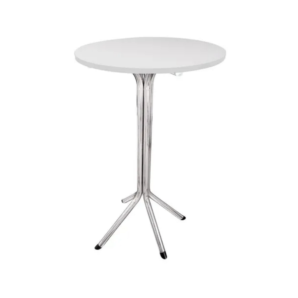 Mesa Bistrô Alta Cromada C/ Tampo 60cm Redondo ou Quadrado Mdf Balcão Bancadas Área Gourmet