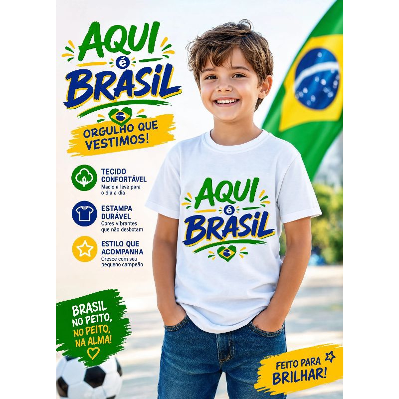 Blusa do Brasil / Camiseta camisa 100%Algodao unissex jogo brasil