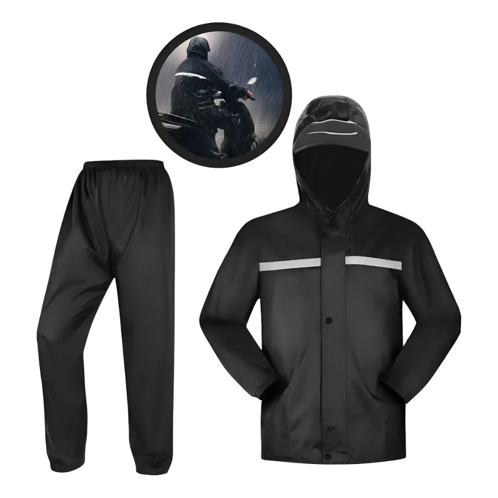 Capa Roupa De Chuva Conjunto Motoqueiro Moto Ciclista Impermeável Reforçado