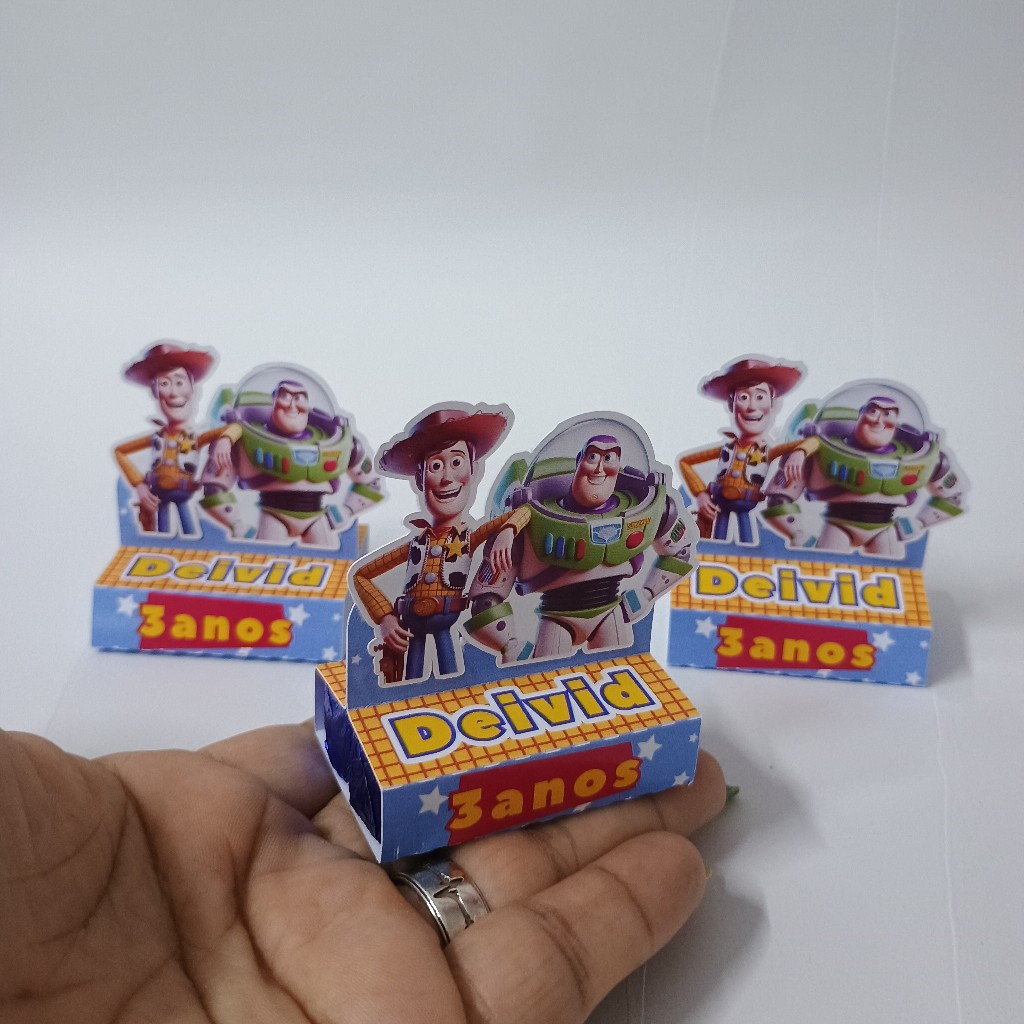 Kit Porta Bis Duplo Personalizado Toy Story / Lembrancinha Aniversário Festa Infantil Mesversário Toy Story