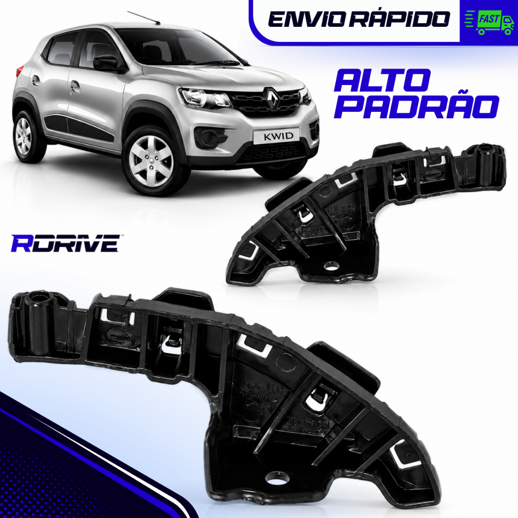 Suporte Guia Parachoque Kwid 2017 2018 2019 2020 2021 2022 Dianteiro / Direito Esquerdo Ou Par