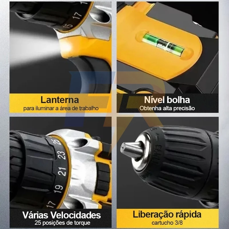 Furadeira Parafusadeira de Impacto Sem Fio 48V — foto 8