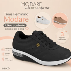 Sapato Tênis Casual Feminino Sneaker Anabela Fácil Conforto Sola Gel Tech Macio Para Esporao