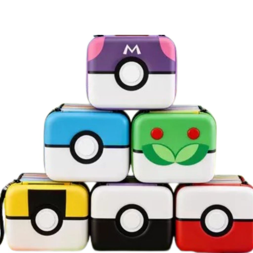 Porta Cartas Pokémon com Zíper para 400 Cartas Organizador TCG