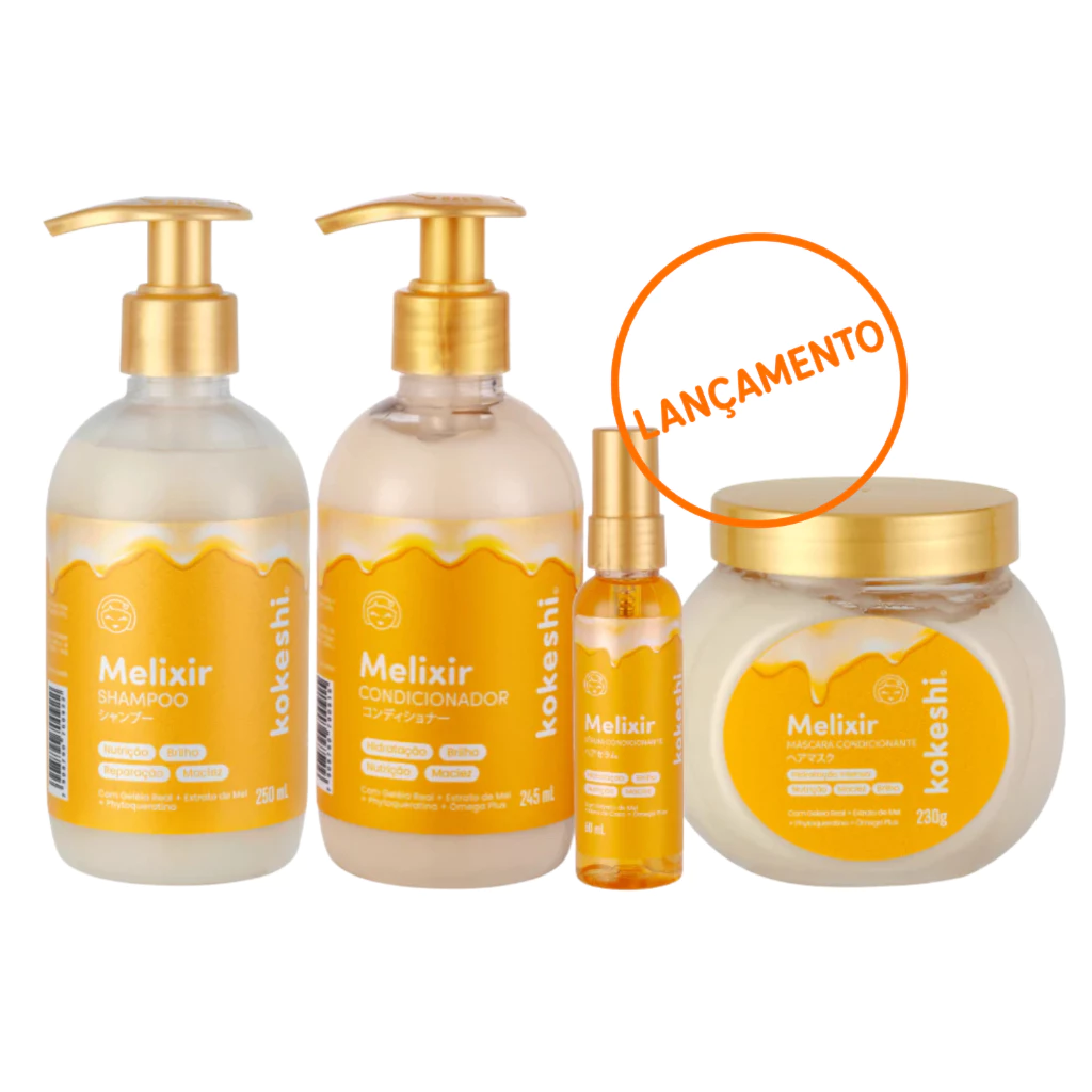 Kit Shampoo + Condicionador + Máscara + Sérum Melixir Kokeshi — imagem 1