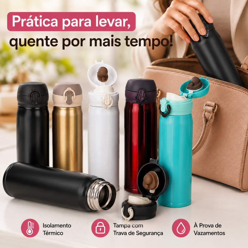 Garrafa Térmica Aço Inox 500ml