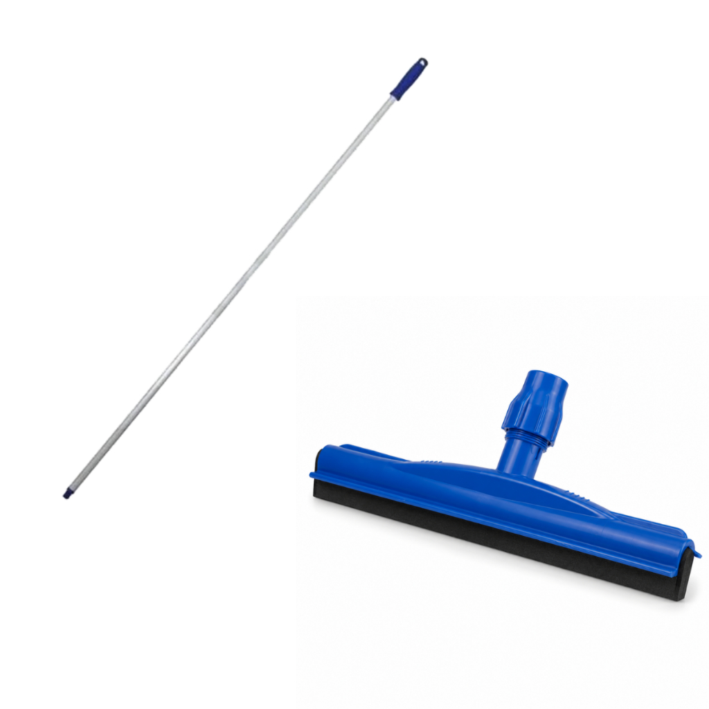 Kit Rodo Dry 35cm + Cabo De Aluminio 1,5m Para Limpeza