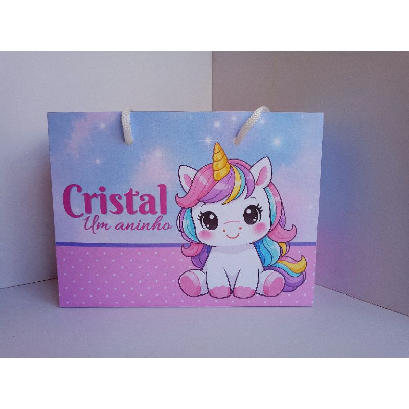 Sacolinha Personalizada UNICÓRNIO | Sacolinha | Lembrancinha | Mimos | Aniversário