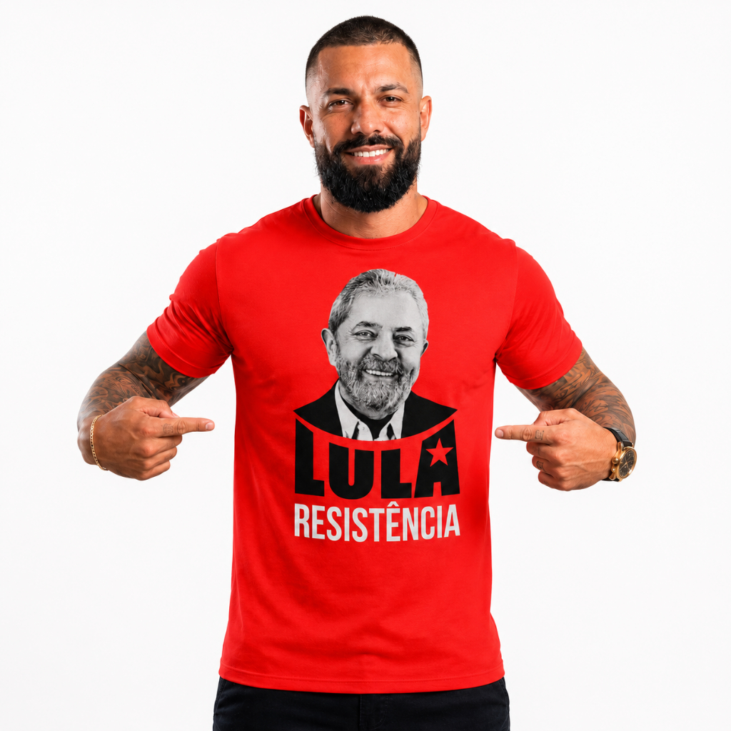 Camiseta Lula Presidente Masculina 100% Algodão Resistência Não Encolhe Super Leve