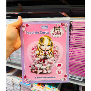 TILIBRA Caderno Colado Papel Carta Jolie 48F unidade
