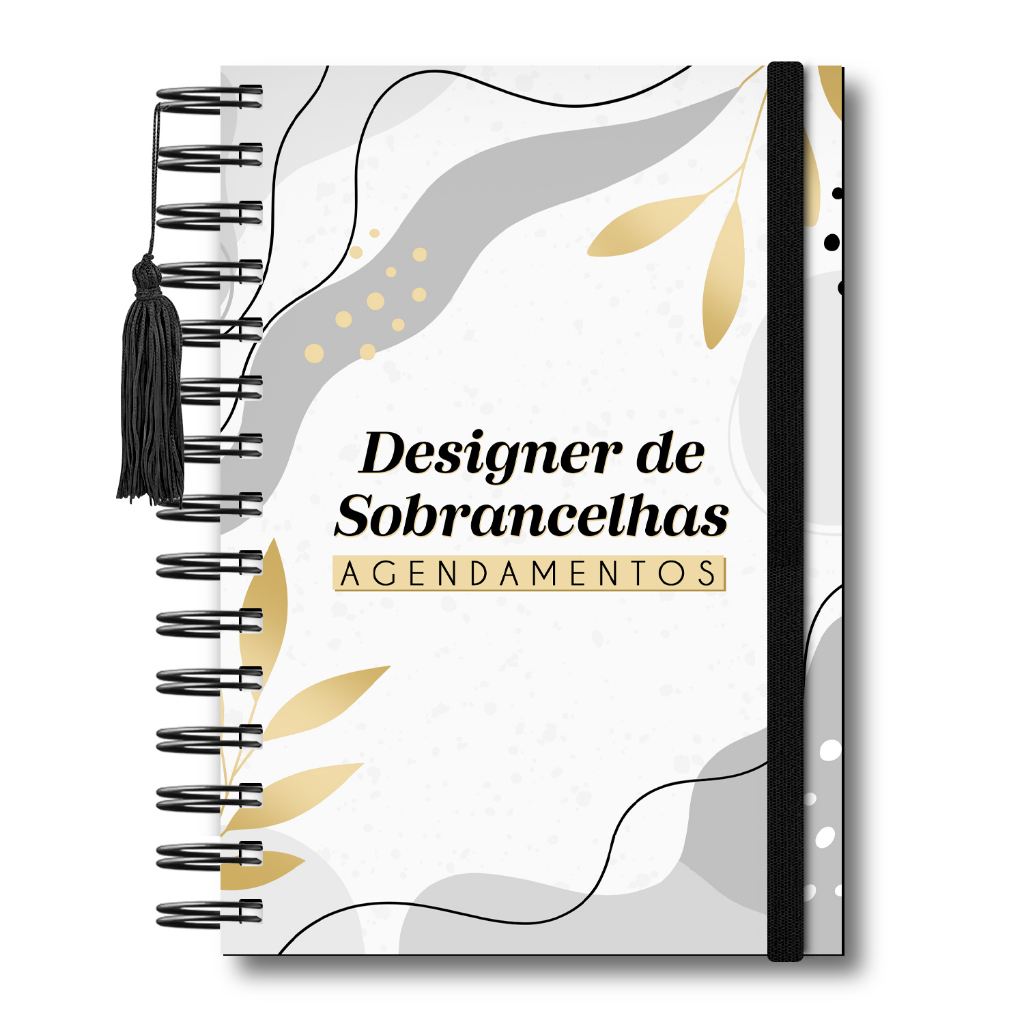 Agenda Agendamento Designer de Sobrancelhas Caderno Agenda Design 365 Dias 30 em 30 Minutos
