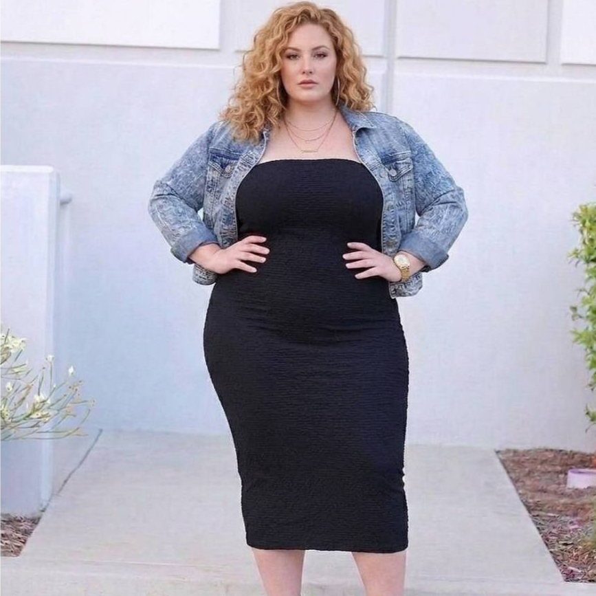 Vestido Plus Size Feminino Tubinho Tomara que Caia Lindo Confortável Anarruga