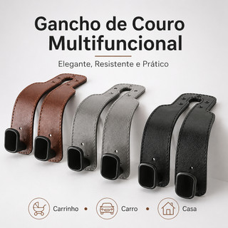 Gancho Universal Para Encosto De Cabeça De Assento De Carro-Duplo Couro Premium Cabide De…