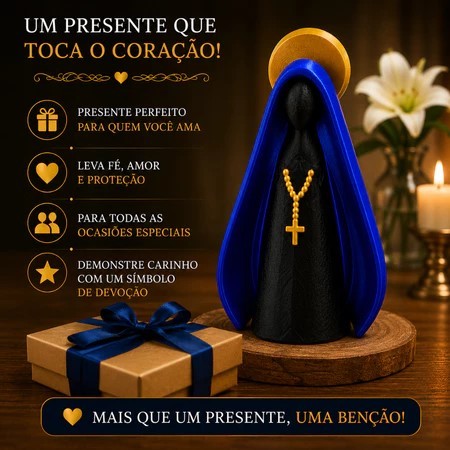 Imagem de nossa senhora aparecida | presente de batizado e casamento religioso, padrinhos | Decoração | Santinha