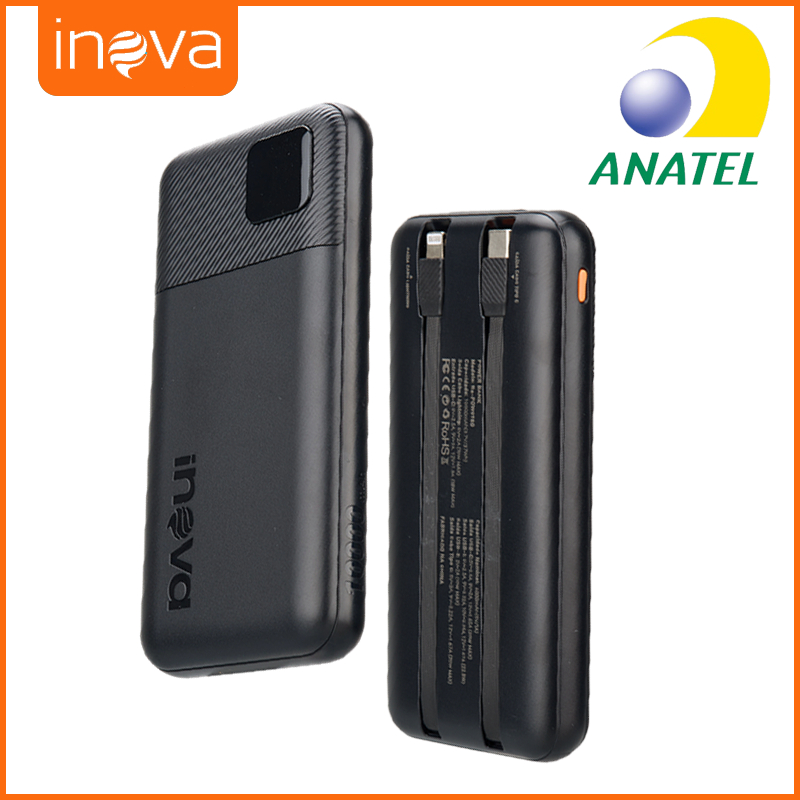 Inova Carregador Portátil 10000mah Tipo c Carregamento super-rápido de 22,5 W Com visor digital