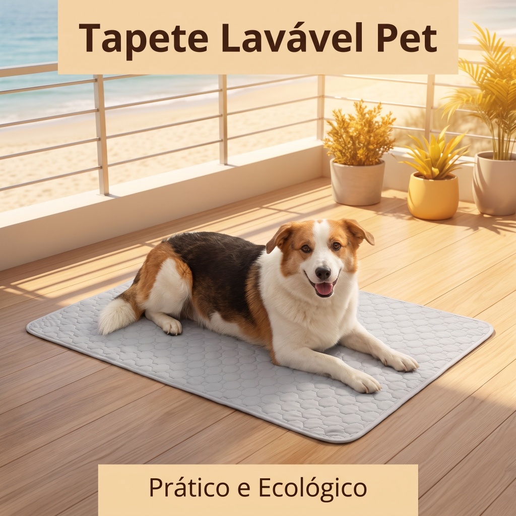 Tapete Higiênico Reutilizável Para Pet 4 Tamanhos Fácil Uso