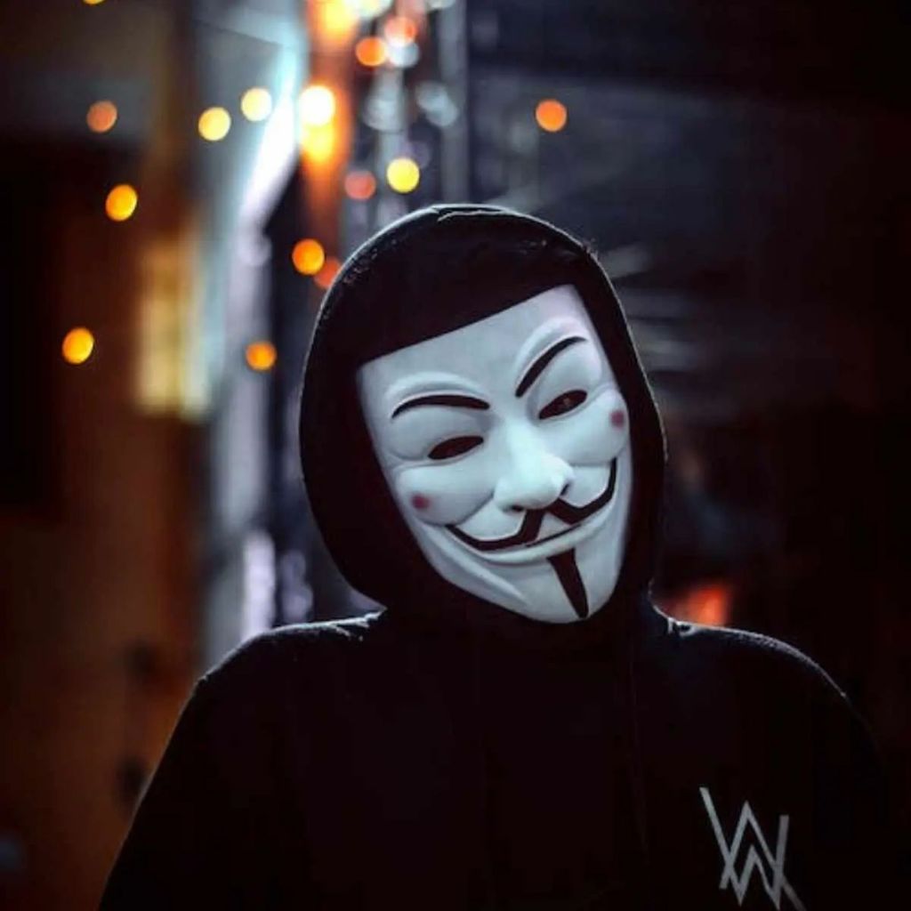 Máscara de Halloween Assustadora Hacker Anonymous V de Vingança Mascara Susto Fantasia Pânico · foto 2