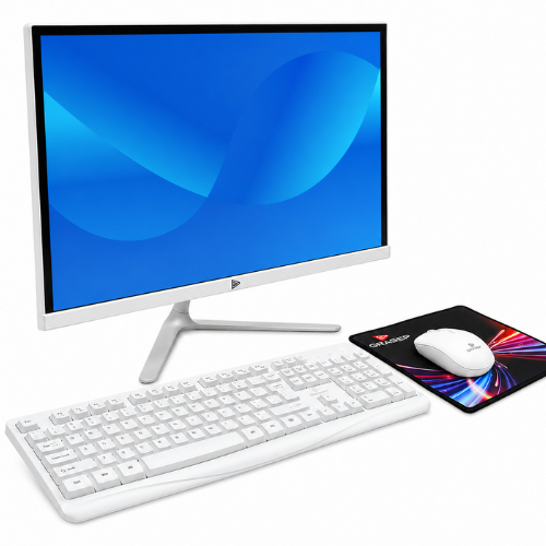 Computador All in One 21,5" Full HD Intel Core i7 16GB RAM SSD 512GB com Teclado e Mouse USB Branco